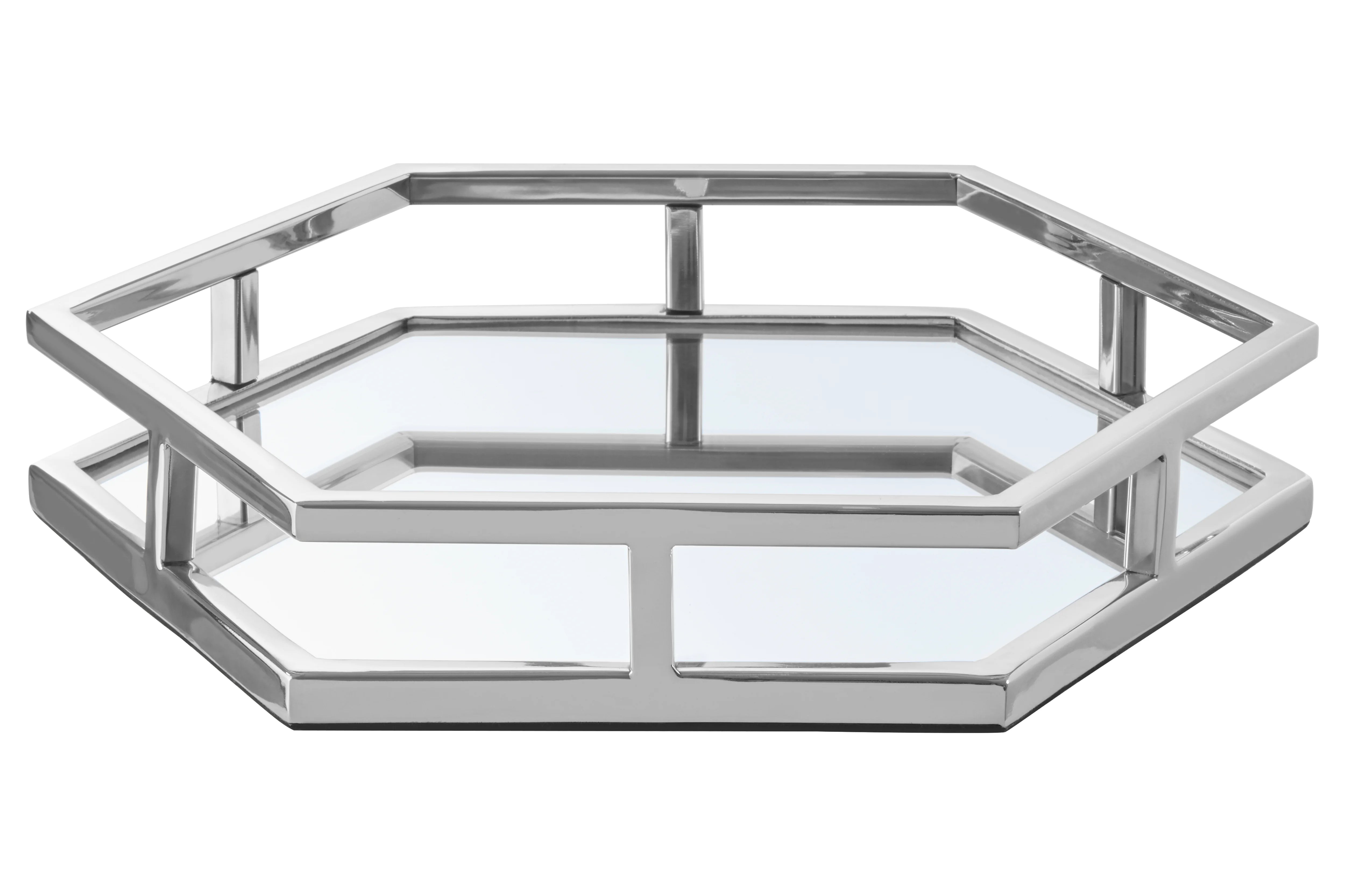 Athena Silver Finish Hexagonal Tray